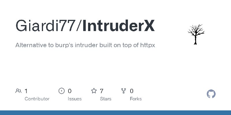 GitHub - Giardi77/IntruderX: Alternative to burp's intruder built on top of httpx