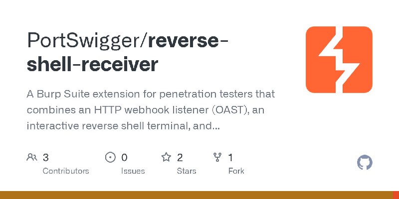 GitHub - PortSwigger/reverse-shell-receiver: A Burp Suite extension for penetration testers that combines an HTTP webhook listener…