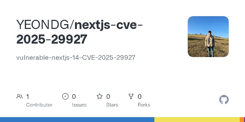 GitHub - YEONDG/nextjs-cve-2025-29927: vulnerable-nextjs-14-CVE-2025-29927