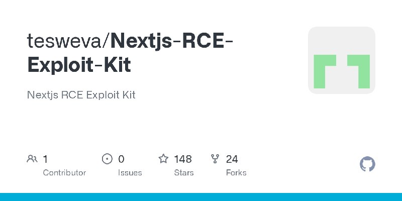 GitHub - tesweva/Nextjs-RCE-Exploit-Kit: Nextjs RCE Exploit Kit
