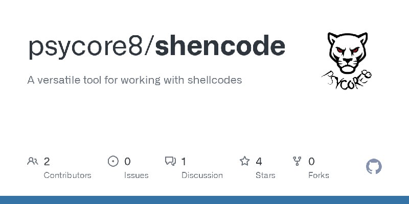 GitHub - psycore8/shencode: A versatile tool for working with shellcodes