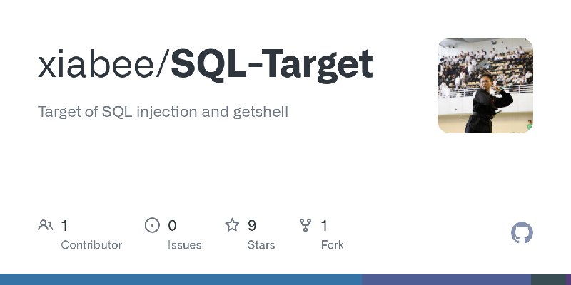 GitHub - xiabee/SQL-Target: Target of SQL injection and getshell