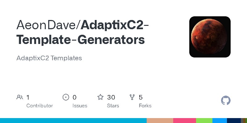 GitHub - AeonDave/AdaptixC2-Template-Generators: AdaptixC2 Templates