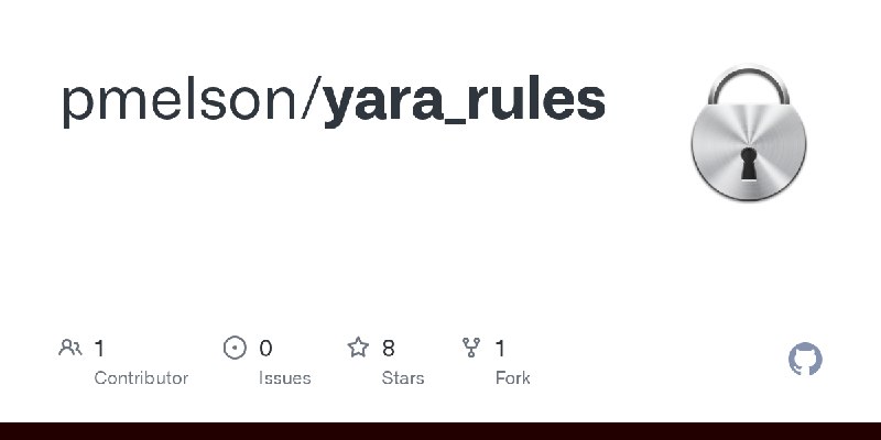 GitHub - pmelson/yara_rules