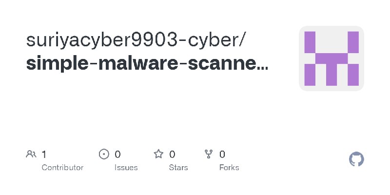 GitHub - suriyacyber9903-cyber/simple-malware-scanner-using-yara