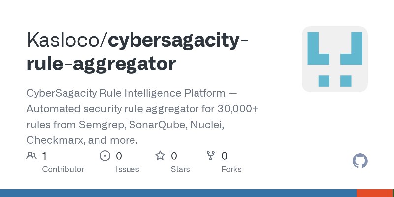 GitHub - Kasloco/cybersagacity-rule-aggregator: CyberSagacity Rule Intelligence Platform — Automated security rule aggregator for…