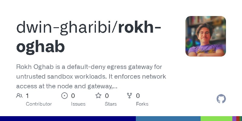 GitHub - dwin-gharibi/rokh-oghab: Rokh Oghab is a default-deny egress gateway for untrusted sandbox workloads. It enforces network…