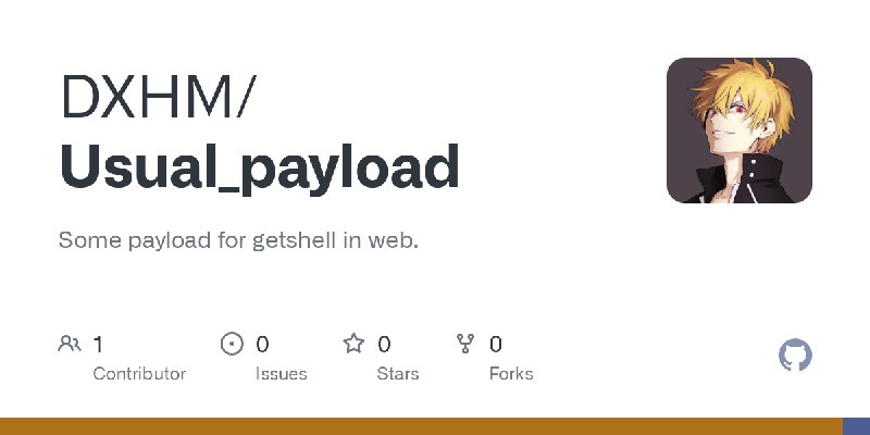 GitHub - DXHM/Usual_payload: Some payload for getshell in web.