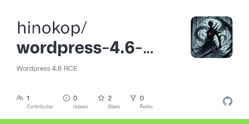 GitHub - hinokop/wordpress-4.6-RCE: Wordpress 4.6 RCE