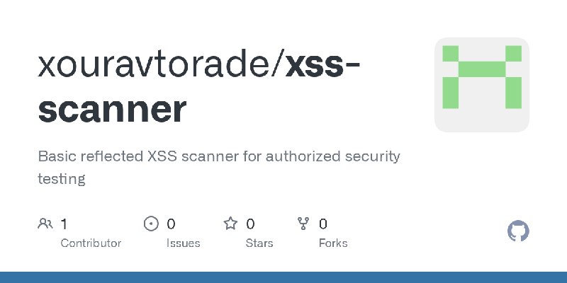 GitHub - xouravtorade/xss-scanner: Basic reflected XSS scanner for authorized security testing