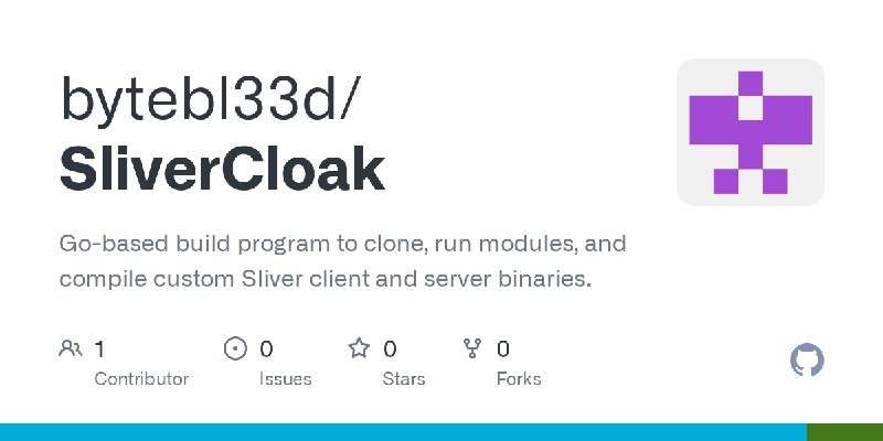 GitHub - bytebl33d/SliverCloak: Go-based build program to clone, run modules, and compile custom Sliver client and server binaries.