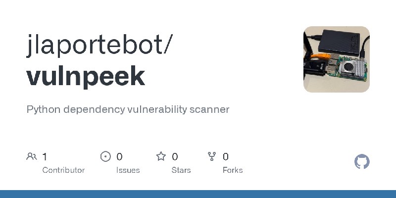 GitHub - jlaportebot/vulnpeek: Python dependency vulnerability scanner