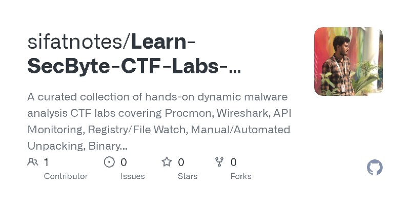 GitHub - sifatnotes/Learn-SecByte-CTF-Labs-Collection-Dynamic-Malware-Analysis-Wireshark-YARA-Rules: A curated collection of hands…