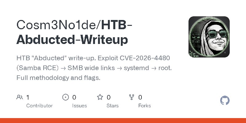 GitHub - Cosm3No1de/HTB-Abducted-Writeup: HTB 