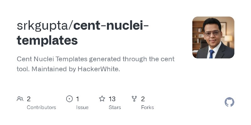 GitHub - srkgupta/cent-nuclei-templates: Cent Nuclei Templates generated through the cent tool. Maintained by HackerWhite.