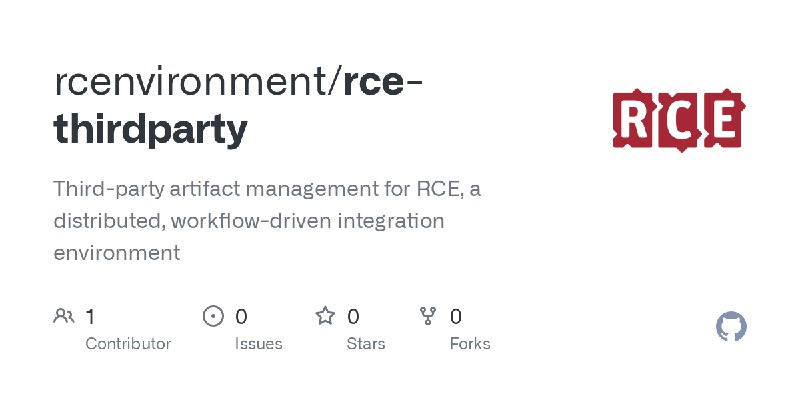 GitHub - rcenvironment/rce-thirdparty: Third-party artifact management for RCE, a distributed, workflow-driven integration environment