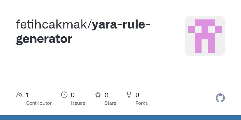 GitHub - fetihcakmak/yara-rule-generator