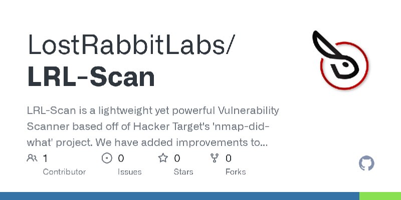 GitHub - LostRabbitLabs/LRL-Scan: LRL-Scan is a lightweight yet powerful Vulnerability Scanner based off of Hacker Target's 'nmap…