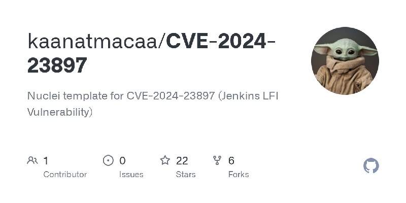 GitHub - kaanatmacaa/CVE-2024-23897: Nuclei template for CVE-2024-23897 (Jenkins LFI Vulnerability)