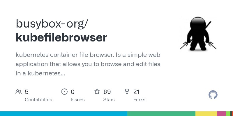 GitHub - busybox-org/kubefilebrowser: kubernetes container file browser. Is a simple web application that allows you to browse…