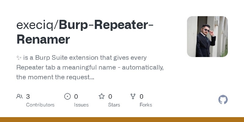 GitHub - execiq/Burp-Repeater-Renamer: ✨ is a Burp Suite extension that gives every Repeater tab a meaningful name - automatically…