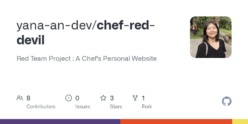 GitHub - yana-an-dev/chef-red-devil: Red Team Project : A Chef's Personal Website
