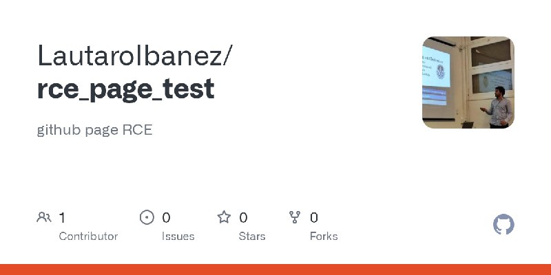 GitHub - LautaroIbanez/rce_page_test: github page RCE