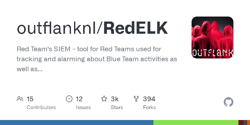 GitHub - outflanknl/RedELK: Red Team's SIEM - tool for Red Teams used for tracking and alarming about Blue Team activities as well…