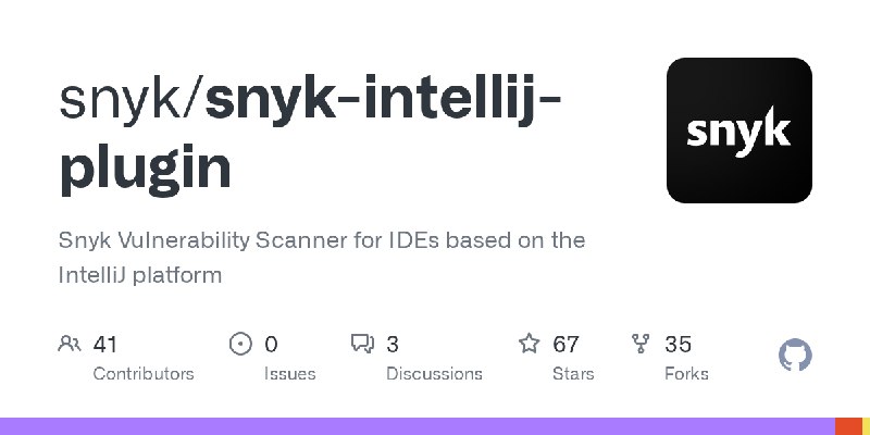 GitHub - snyk/snyk-intellij-plugin: Snyk Vulnerability Scanner for IDEs based on the IntelliJ platform