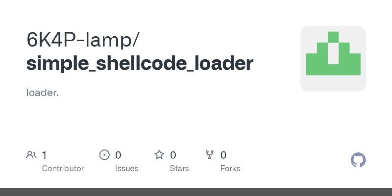 GitHub - 6K4P-lamp/simple_shellcode_loader: loader.