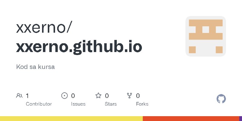 GitHub - xxerno/xxerno.github.io: Kod sa kursa