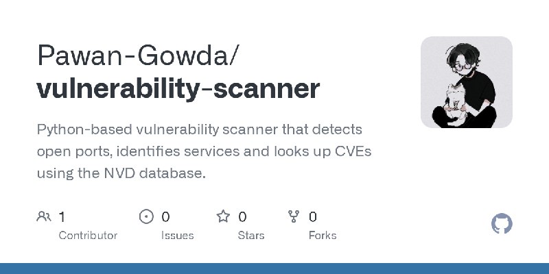 GitHub - Pawan-Gowda/vulnerability-scanner: Python-based vulnerability scanner that detects open ports, identifies services and…
