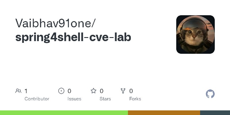 GitHub - Vaibhav91one/spring4shell-cve-lab