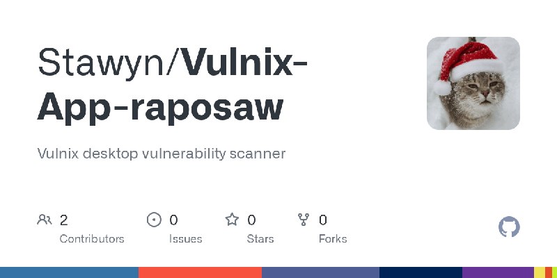 GitHub - Stawyn/Vulnix-App-raposaw: Vulnix desktop vulnerability scanner