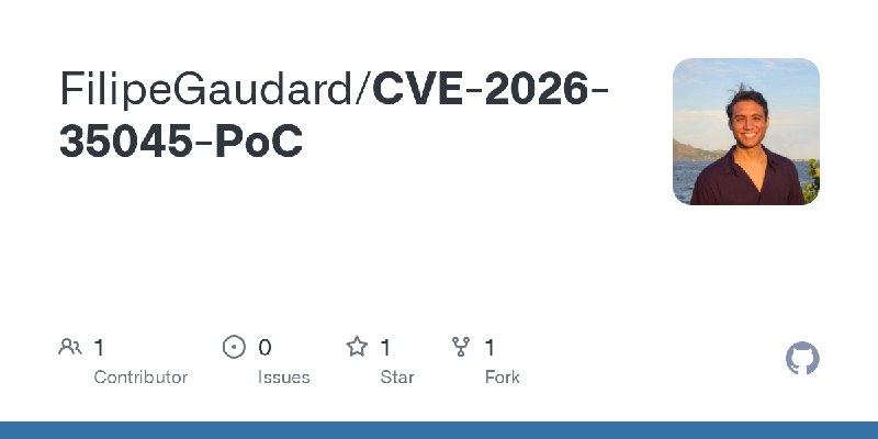 GitHub - FilipeGaudard/CVE-2026-35045-PoC