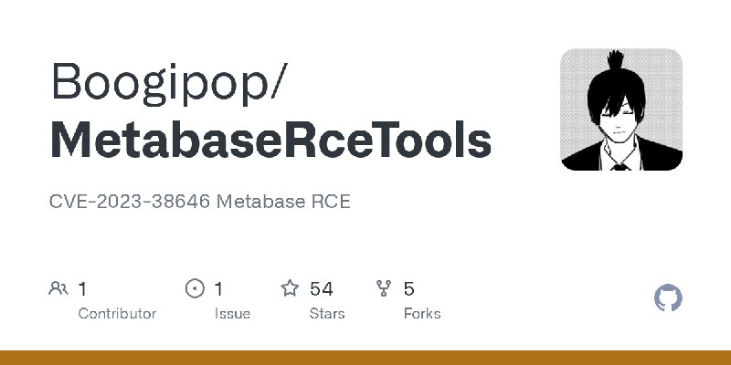 GitHub - Boogipop/MetabaseRceTools: CVE-2023-38646 Metabase RCE