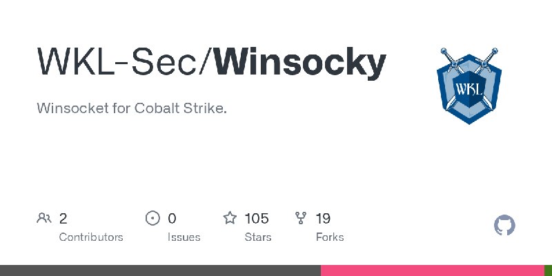 GitHub - WKL-Sec/Winsocky: Winsocket for Cobalt Strike.
