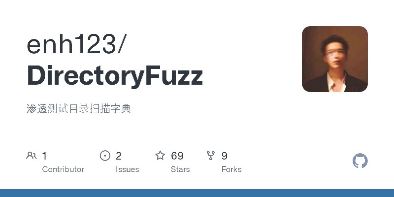 GitHub - enh123/DirectoryFuzz: 渗透测试目录扫描字典