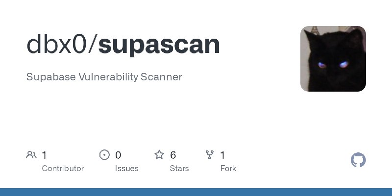 GitHub - dbx0/supascan: Supabase Vulnerability Scanner