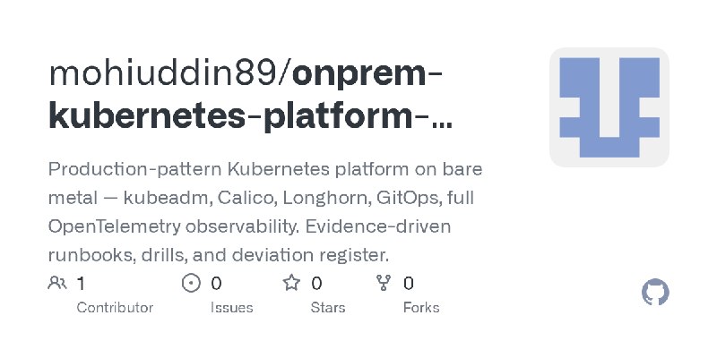 GitHub - mohiuddin89/onprem-kubernetes-platform-astroshop: Production-pattern Kubernetes platform on bare metal — kubeadm, Calico…