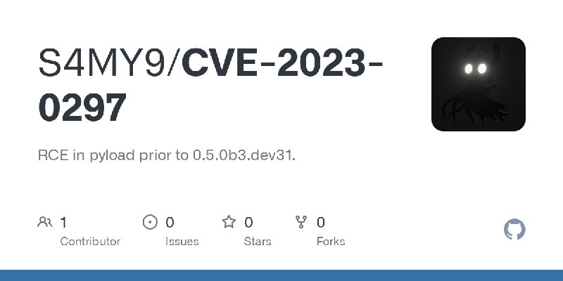 GitHub - S4MY9/CVE-2023-0297: RCE in pyload prior to 0.5.0b3.dev31.