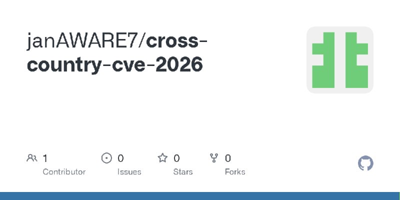 GitHub - janAWARE7/cross-country-cve-2026