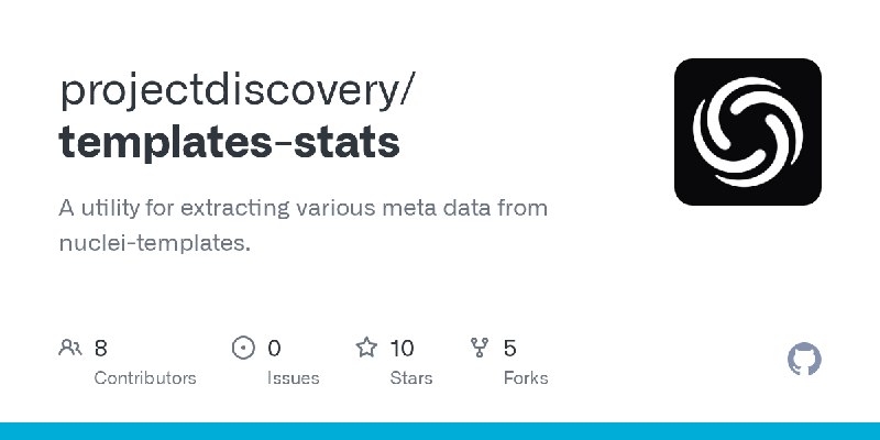 GitHub - projectdiscovery/templates-stats: A utility for extracting various meta data from nuclei-templates.