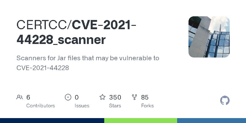 GitHub - CERTCC/CVE-2021-44228_scanner: Scanners for Jar files that may be vulnerable to CVE-2021-44228