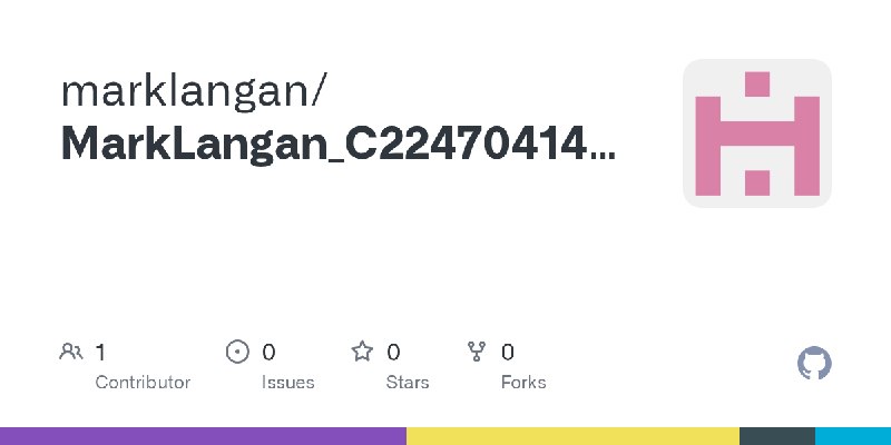 GitHub - marklangan/MarkLangan_C22470414_FYP