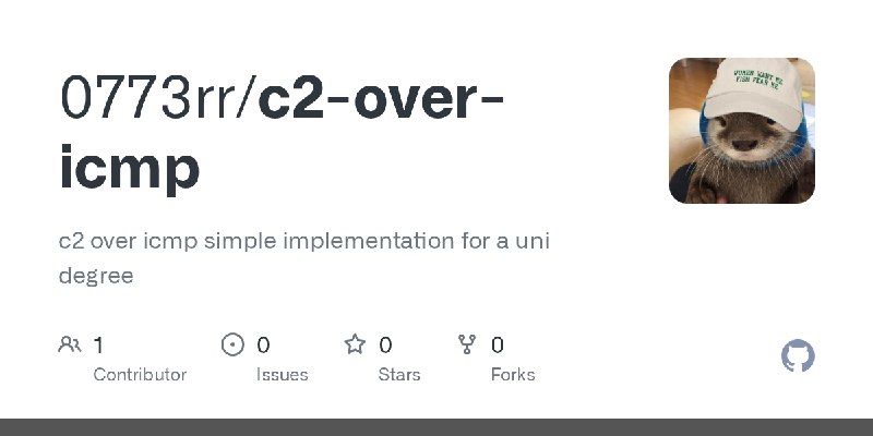 GitHub - 0773rr/c2-over-icmp: c2 over icmp simple implementation for a uni degree