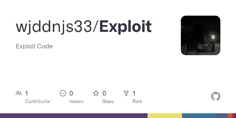 GitHub - wjddnjs33/Exploit: Exploit Code