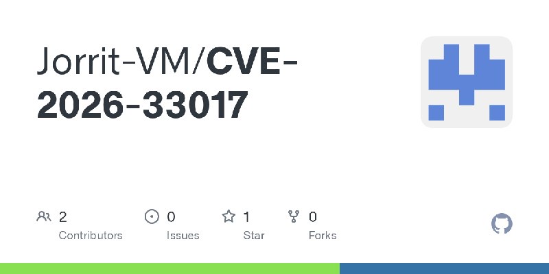 GitHub - Jorrit-VM/CVE-2026-33017
