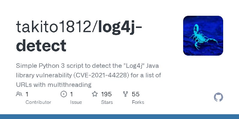 GitHub - takito1812/log4j-detect: Simple Python 3 script to detect the 