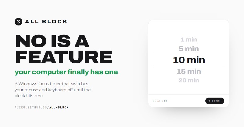 GitHub - Auzeo/all-block: A blocker you can't bypass — the whole device, not a list of apps. Free to start, Pro one-time upgrade…